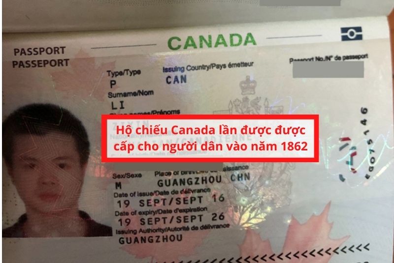 Hộ chiếu Canada được cấp lần đầu 1862