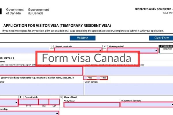 tờ khai xin visa canada