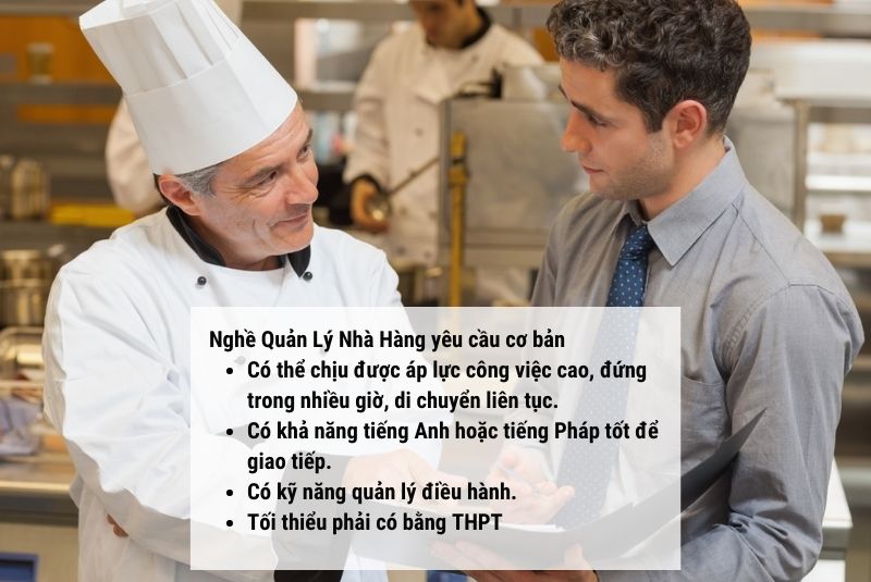 Yêu cầu cơ bản của ngành quản lý nhà hàng