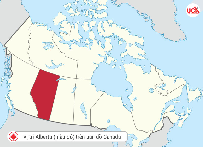 Vị trí tỉnh bang Alberta Canada trên bản đồ
