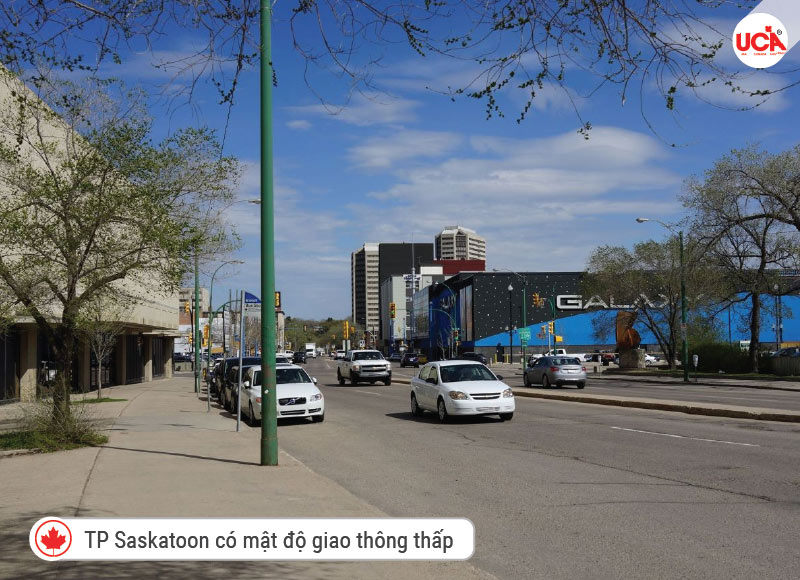 Mật độ giao thông thấp tại tp Saskatoon
