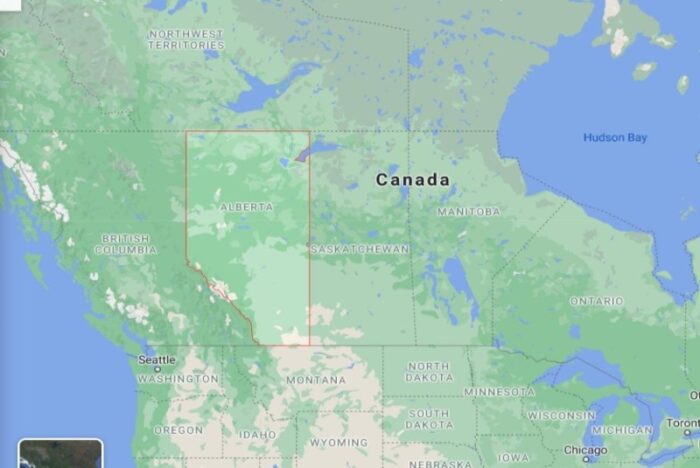 Vị trí tỉnh bang Alberta