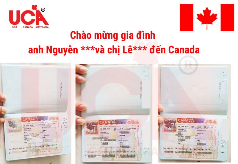 Visa gia đình anh Nguyễn Chị Lê đậu tại Canada cùng UCA